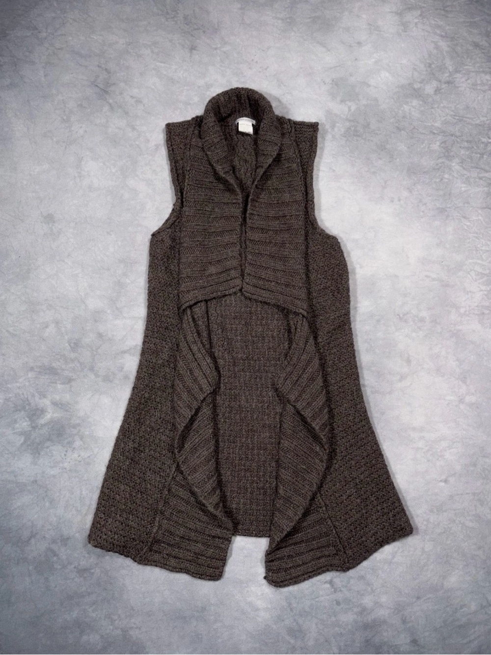 Sarah Pacini Avantgarde Archive Rick Owens Style Alpaca Brown Cardigan